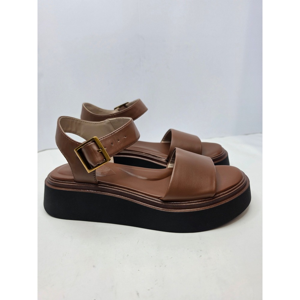 Giani Bernini Teegann Platform Wedge Sandals Brown Size 9 Chunky Y2k